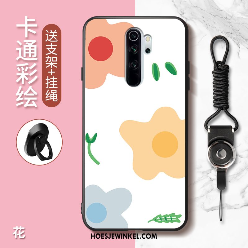 Xiaomi Redmi Note 8 Pro Hoesje Mooie Rood Mobiele Telefoon, Xiaomi Redmi Note 8 Pro Hoesje Anti-fall Spotprent Orange Beige