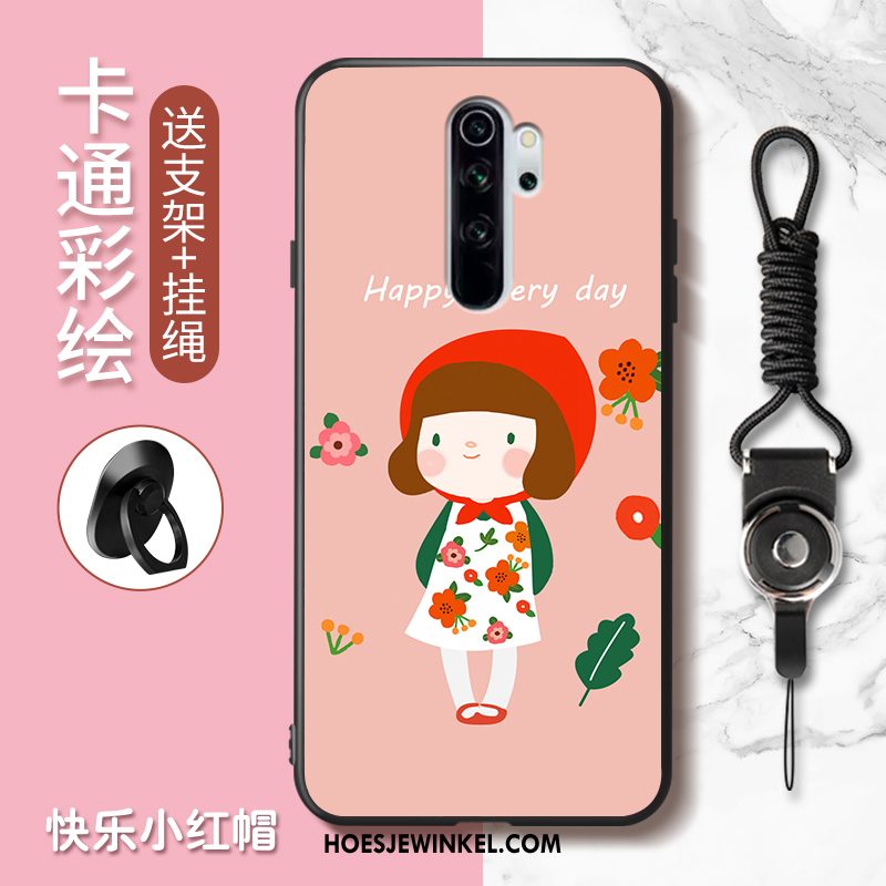 Xiaomi Redmi Note 8 Pro Hoesje Mooie Rood Mobiele Telefoon, Xiaomi Redmi Note 8 Pro Hoesje Anti-fall Spotprent Orange Beige