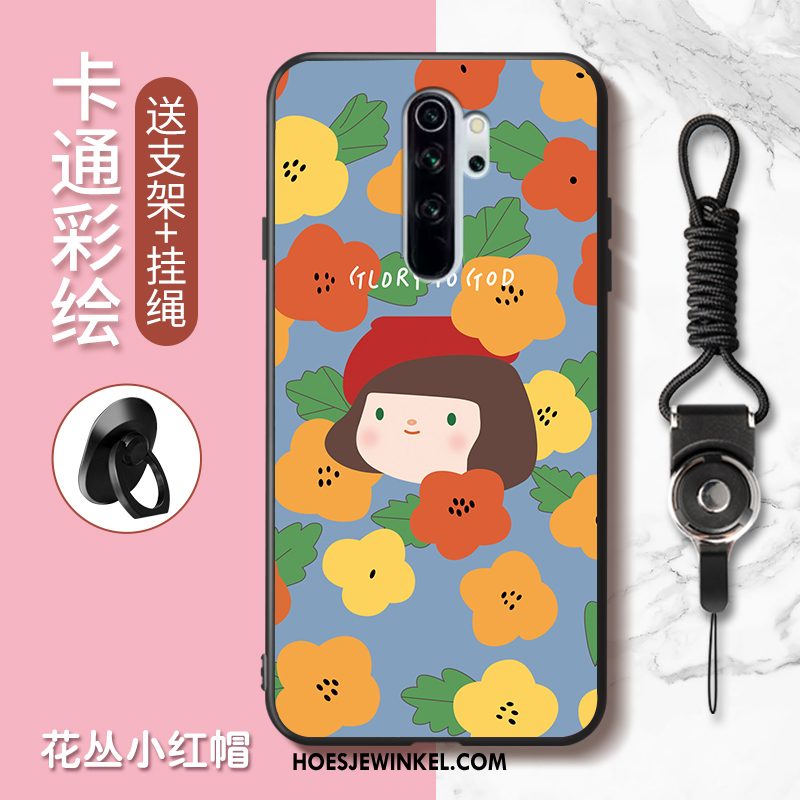 Xiaomi Redmi Note 8 Pro Hoesje Mooie Rood Mobiele Telefoon, Xiaomi Redmi Note 8 Pro Hoesje Anti-fall Spotprent Orange Beige