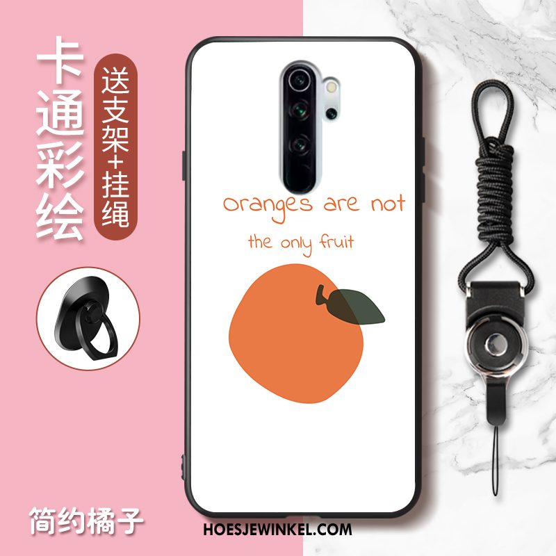 Xiaomi Redmi Note 8 Pro Hoesje Mooie Rood Mobiele Telefoon, Xiaomi Redmi Note 8 Pro Hoesje Anti-fall Spotprent Orange Beige