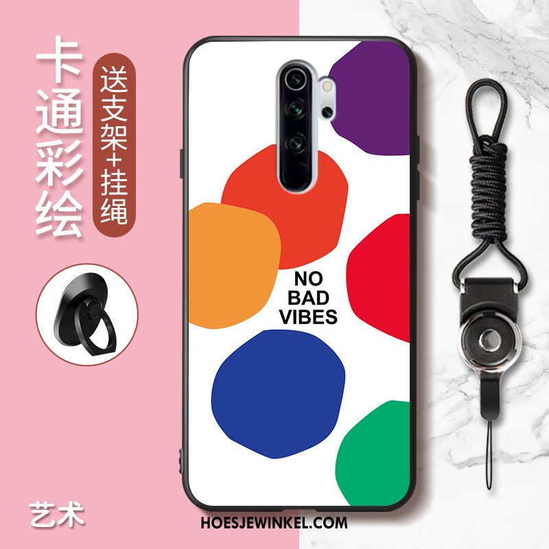 Xiaomi Redmi Note 8 Pro Hoesje Mooie Rood Mobiele Telefoon, Xiaomi Redmi Note 8 Pro Hoesje Anti-fall Spotprent Orange Beige