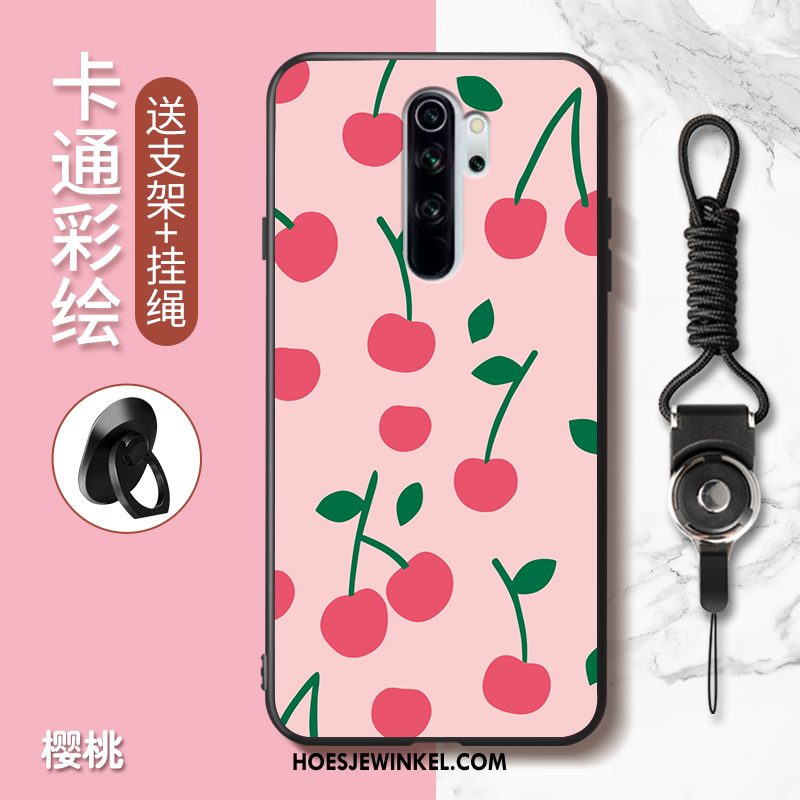 Xiaomi Redmi Note 8 Pro Hoesje Mooie Rood Mobiele Telefoon, Xiaomi Redmi Note 8 Pro Hoesje Anti-fall Spotprent Orange Beige