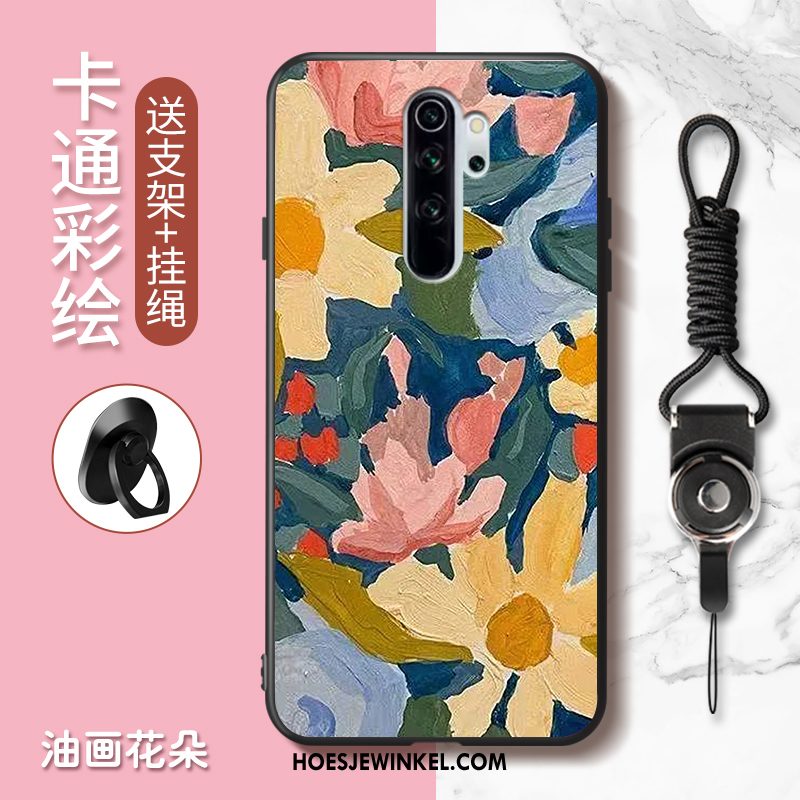 Xiaomi Redmi Note 8 Pro Hoesje Mooie Rood Mobiele Telefoon, Xiaomi Redmi Note 8 Pro Hoesje Anti-fall Spotprent Orange Beige