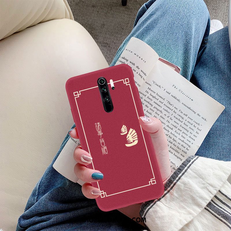 Xiaomi Redmi Note 8 Pro Hoesje Rood Hanger Mobiele Telefoon, Xiaomi Redmi Note 8 Pro Hoesje Anti-fall Siliconen Beige