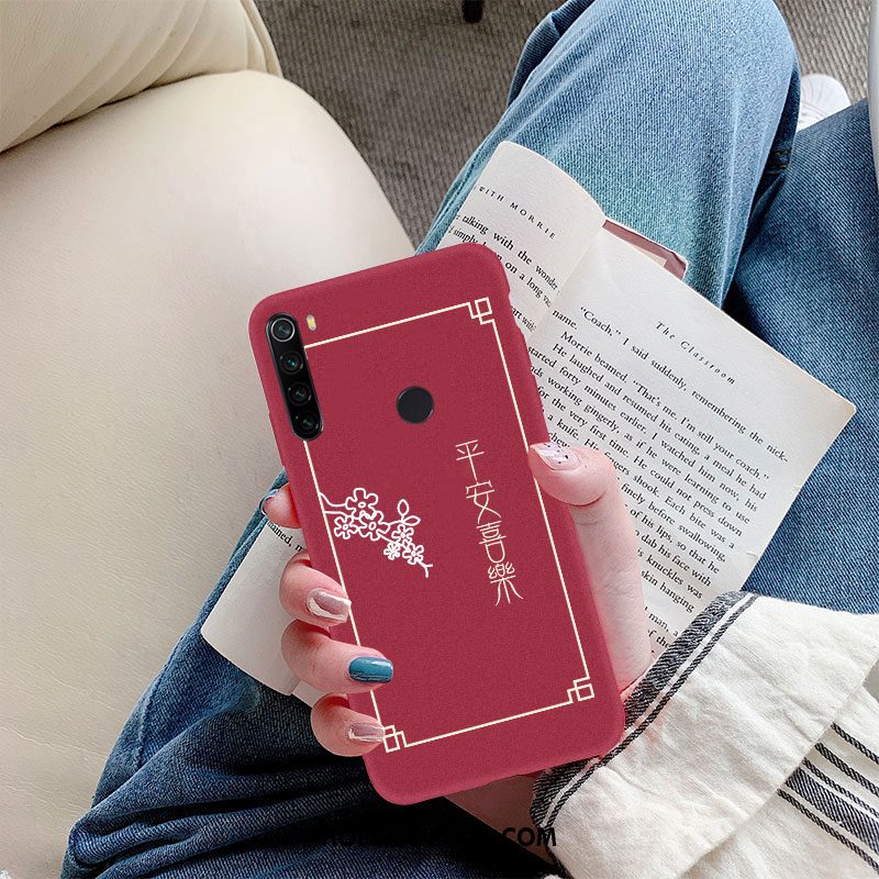 Xiaomi Redmi Note 8 Pro Hoesje Rood Hanger Mobiele Telefoon, Xiaomi Redmi Note 8 Pro Hoesje Anti-fall Siliconen Beige