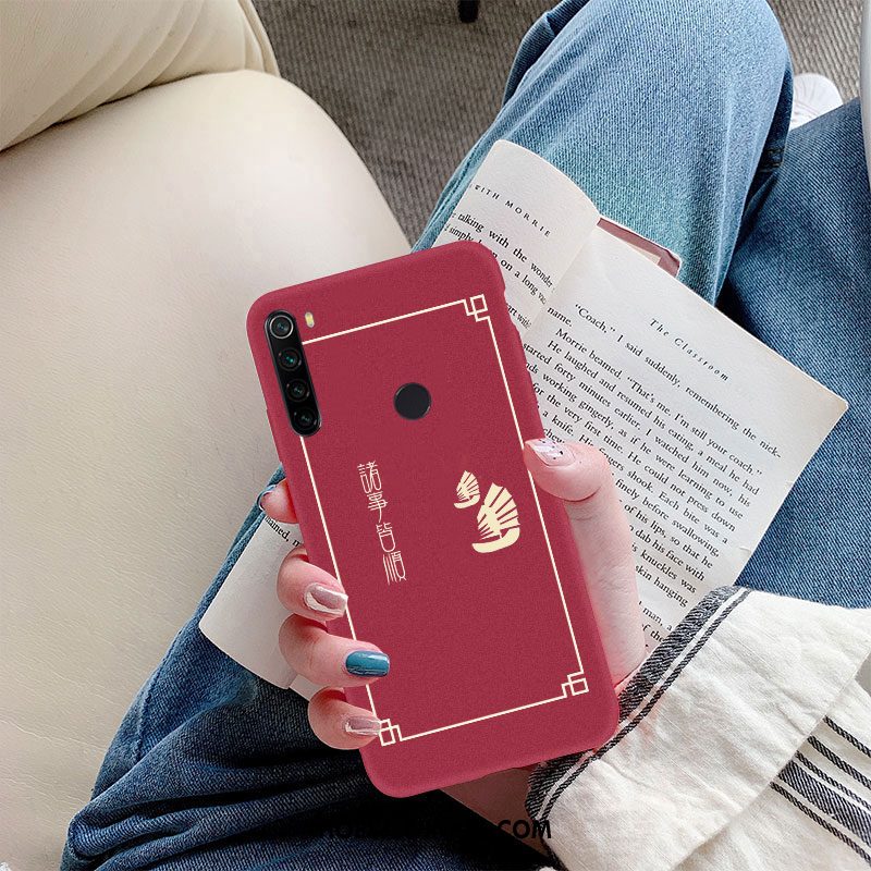 Xiaomi Redmi Note 8 Pro Hoesje Rood Hanger Mobiele Telefoon, Xiaomi Redmi Note 8 Pro Hoesje Anti-fall Siliconen Beige