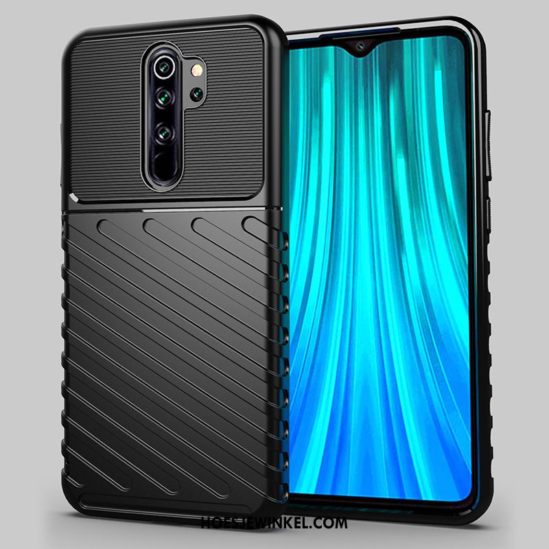 Xiaomi Redmi Note 8 Pro Hoesje Skärmskydd All Inclusive Bescherming, Xiaomi Redmi Note 8 Pro Hoesje Scheppend Zwart Beige