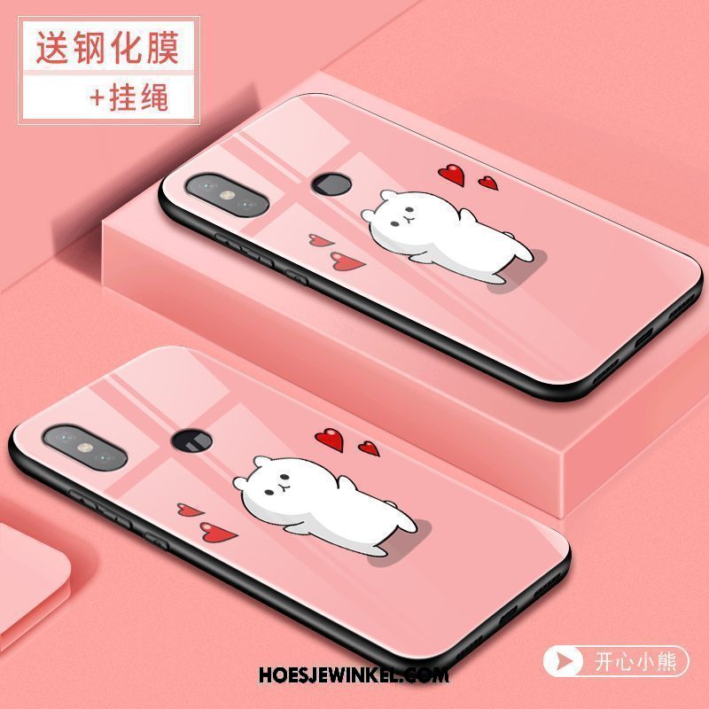 Xiaomi Redmi S2 Hoesje All Inclusive Mobiele Telefoon Glas, Xiaomi Redmi S2 Hoesje Roze Anti-fall Beige