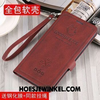 Xiaomi Redmi S2 Hoesje Anti-fall Zacht Leren Etui, Xiaomi Redmi S2 Hoesje Rood Bescherming Beige