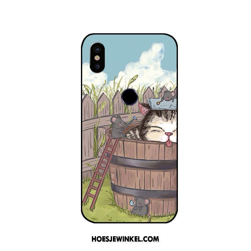 Xiaomi Redmi S2 Hoesje Grappig Rood Kat, Xiaomi Redmi S2 Hoesje Hanger Bescherming Beige