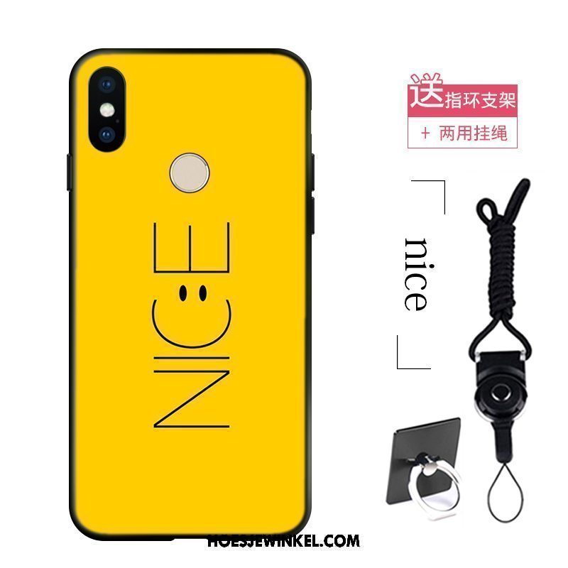 Xiaomi Redmi S2 Hoesje Hanger Pas Zacht, Xiaomi Redmi S2 Hoesje Geel Smiley Beige