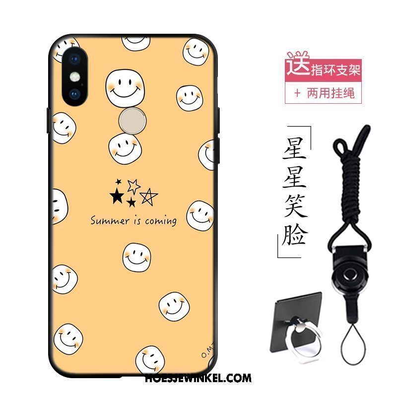 Xiaomi Redmi S2 Hoesje Hanger Pas Zacht, Xiaomi Redmi S2 Hoesje Geel Smiley Beige