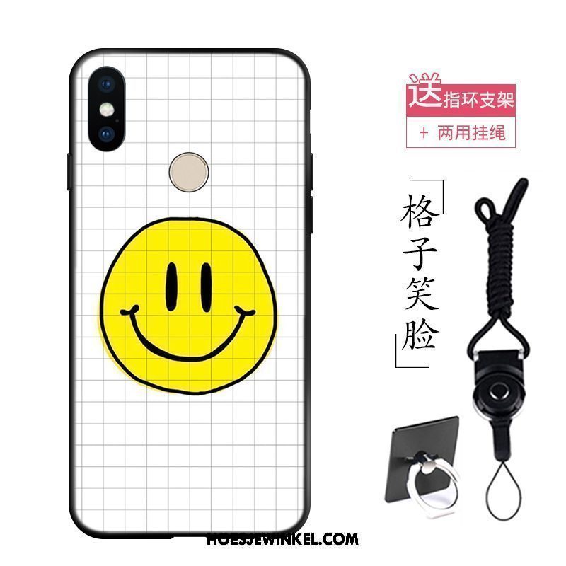 Xiaomi Redmi S2 Hoesje Hanger Pas Zacht, Xiaomi Redmi S2 Hoesje Geel Smiley Beige