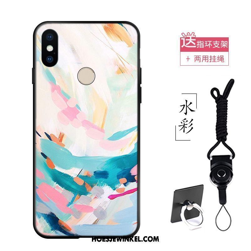 Xiaomi Redmi S2 Hoesje Kunst Rood Hoes, Xiaomi Redmi S2 Hoesje Handbeschilderde Mini Beige