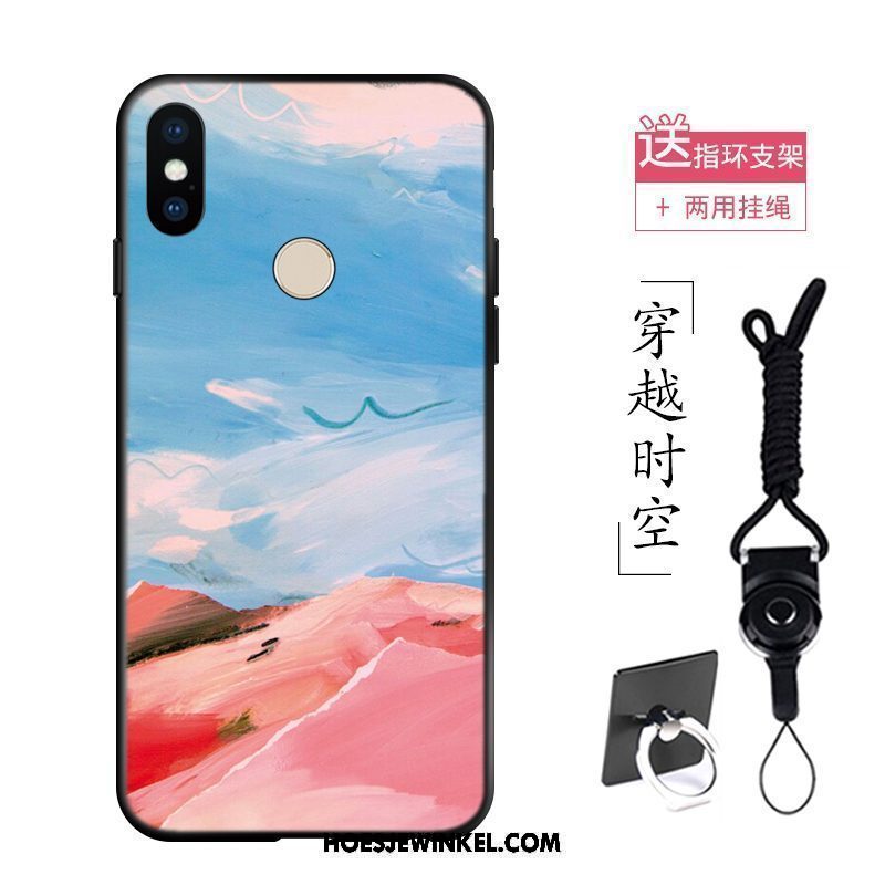 Xiaomi Redmi S2 Hoesje Kunst Rood Hoes, Xiaomi Redmi S2 Hoesje Handbeschilderde Mini Beige