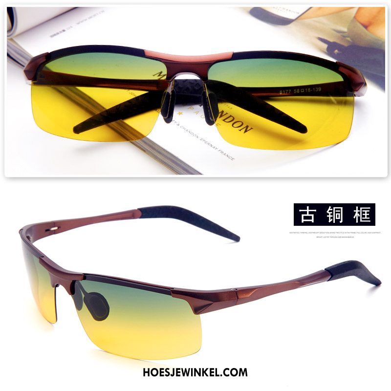 Zonnebrillen Heren Zonnebril Autorijden Mannen, Zonnebrillen Dual Gebruik Nachtzicht