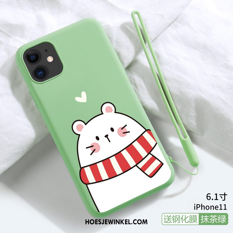 iPhone 11 Hoesje Anti-fall Siliconen Trendy Merk, iPhone 11 Hoesje Hanger Dun