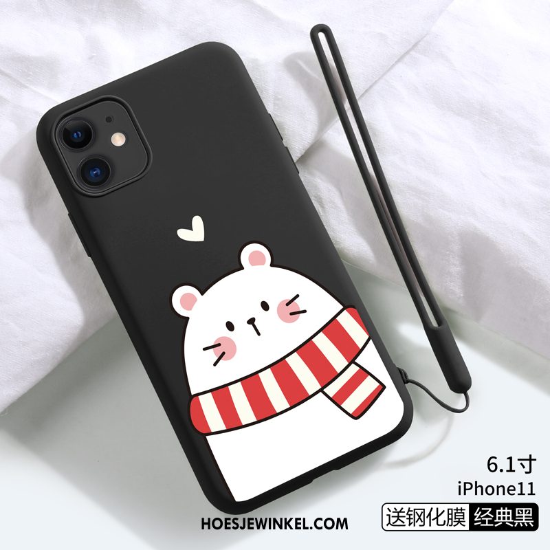 iPhone 11 Hoesje Anti-fall Siliconen Trendy Merk, iPhone 11 Hoesje Hanger Dun