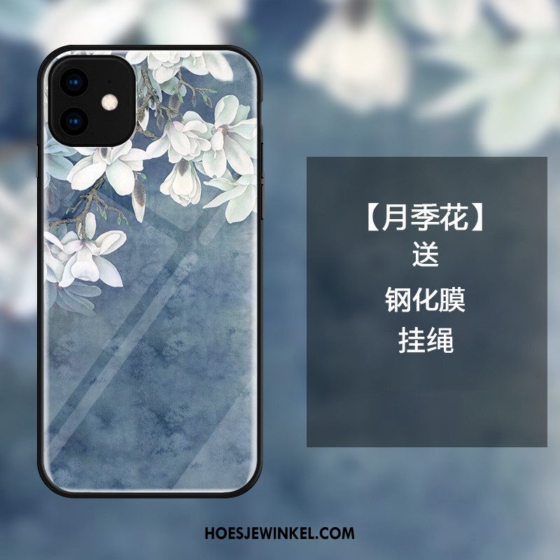 iPhone 11 Hoesje Blauw Kunst Anti-fall, iPhone 11 Hoesje Hoes Bescherming