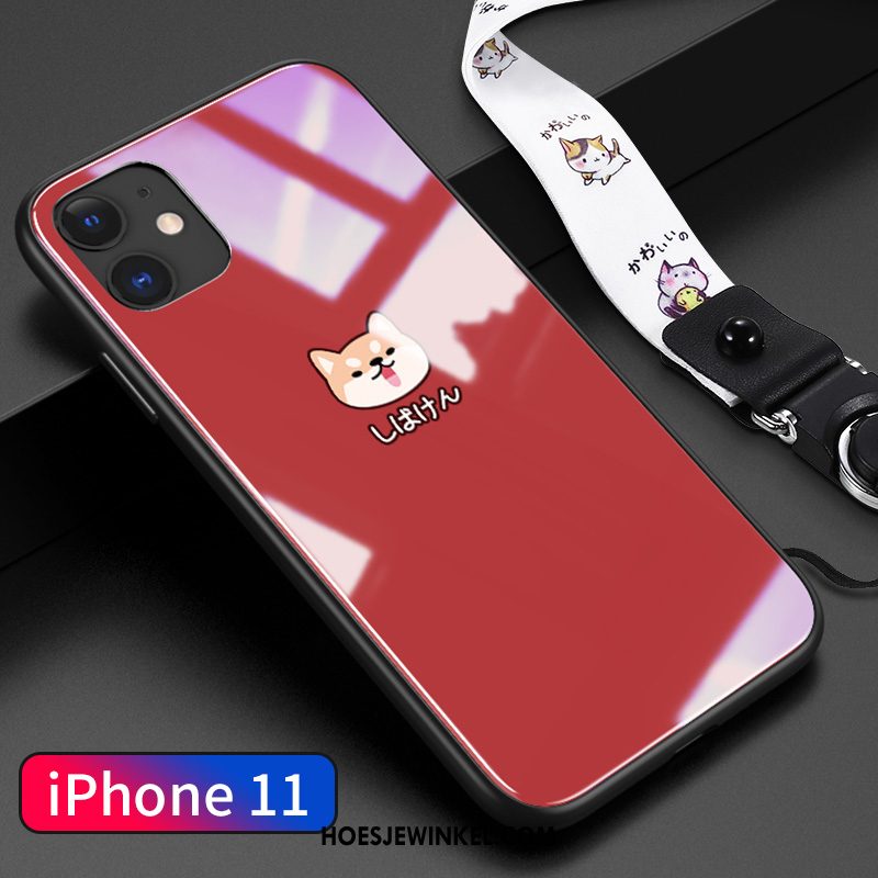 iPhone 11 Hoesje Eenvoudige Mobiele Telefoon Wit, iPhone 11 Hoesje Liefde Glas