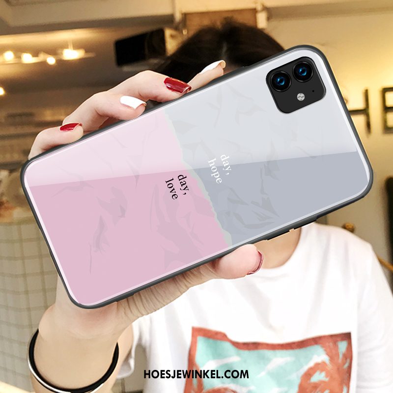 iPhone 11 Hoesje Glas Nieuw Bescherming, iPhone 11 Hoesje Anti-fall Zacht