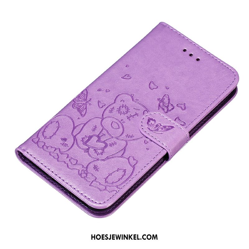 iPhone 11 Hoesje Hoes Bescherming Mobiele Telefoon, iPhone 11 Hoesje Leren Etui Purper