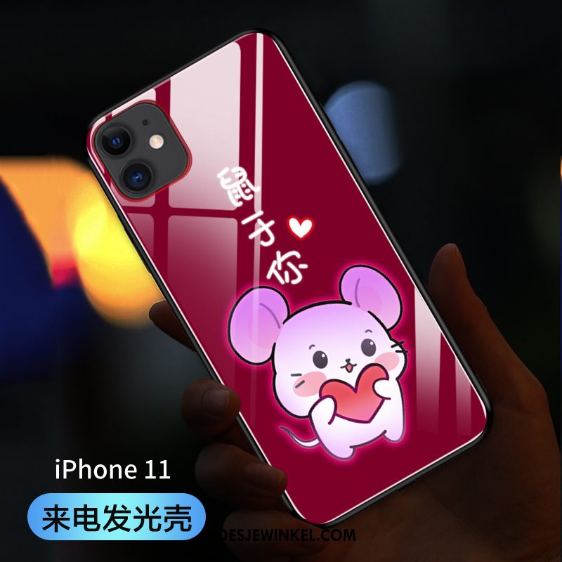 iPhone 11 Hoesje Lovers Rood Nieuw, iPhone 11 Hoesje Anti-fall Trendy Merk