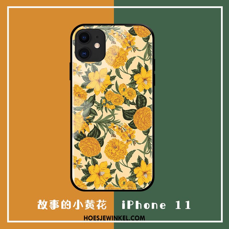 iPhone 11 Hoesje Net Red Hoes Anti-fall, iPhone 11 Hoesje Bloemen Europa