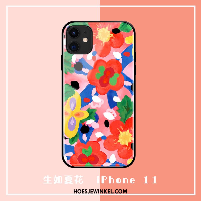 iPhone 11 Hoesje Net Red Hoes Anti-fall, iPhone 11 Hoesje Bloemen Europa