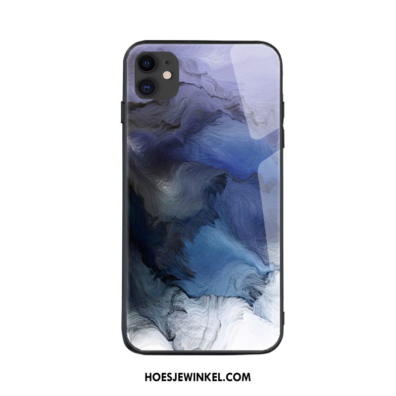 iPhone 11 Hoesje Persoonlijk Net Red Eenvoudige, iPhone 11 Hoesje Wind Blauw