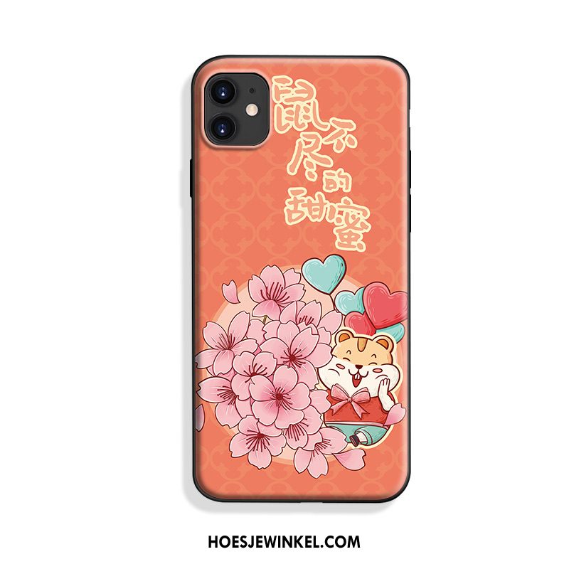 iPhone 11 Hoesje Persoonlijk Purper Net Red, iPhone 11 Hoesje Chinese Stijl Spotprent