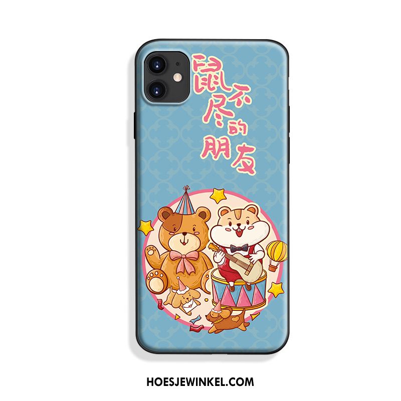 iPhone 11 Hoesje Persoonlijk Purper Net Red, iPhone 11 Hoesje Chinese Stijl Spotprent