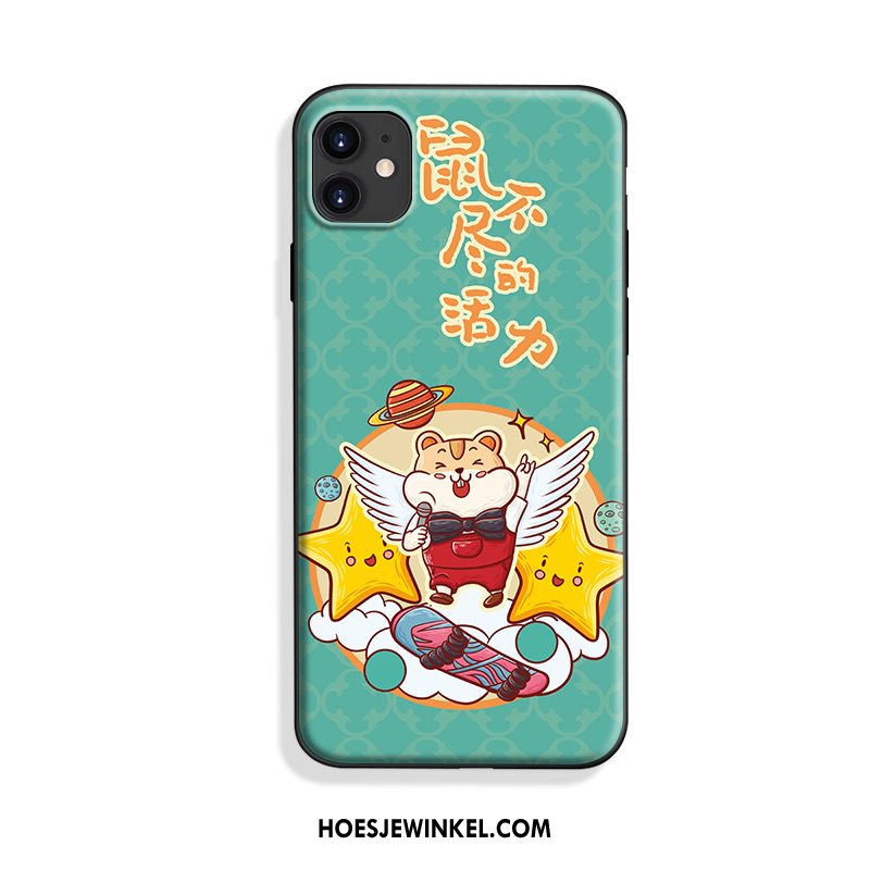 iPhone 11 Hoesje Persoonlijk Purper Net Red, iPhone 11 Hoesje Chinese Stijl Spotprent