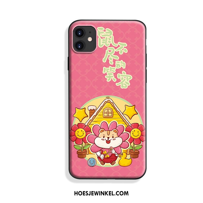 iPhone 11 Hoesje Persoonlijk Purper Net Red, iPhone 11 Hoesje Chinese Stijl Spotprent