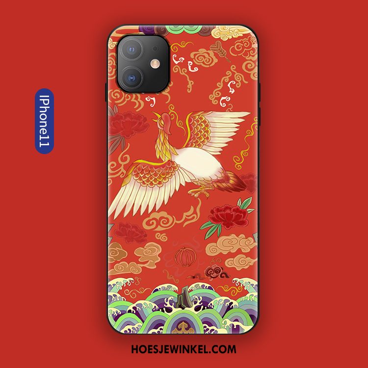 iPhone 11 Hoesje Zacht Anti-fall Scheppend, iPhone 11 Hoesje Mobiele Telefoon Chinese Stijl