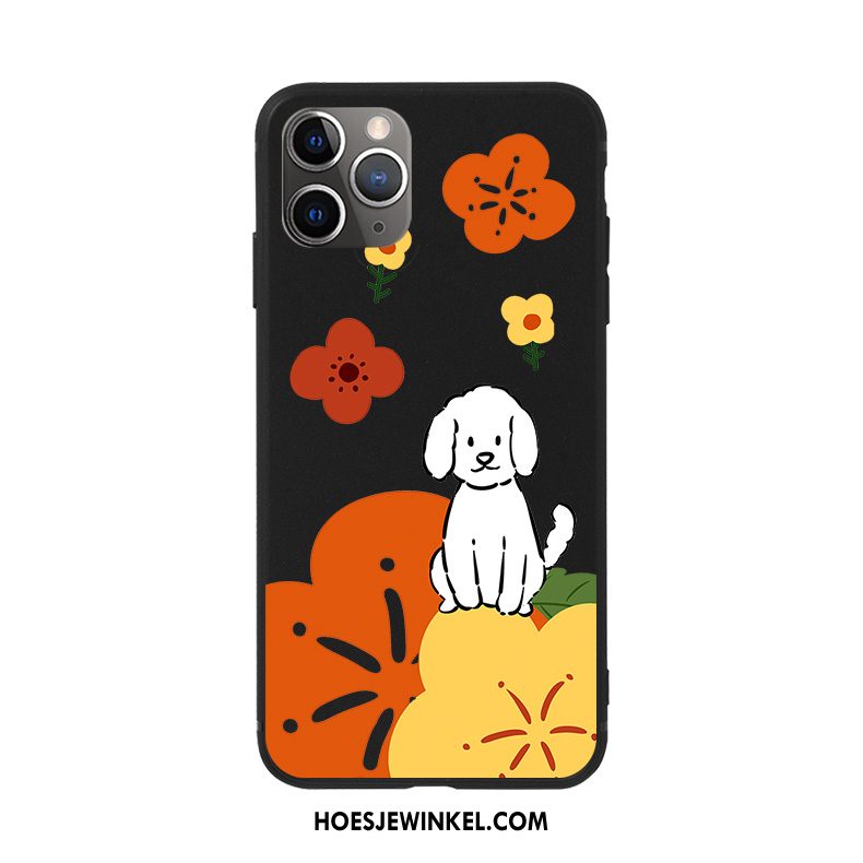 iPhone 11 Pro Hoesje Bloemen Kunst Rood, iPhone 11 Pro Hoesje Siliconen Mobiele Telefoon