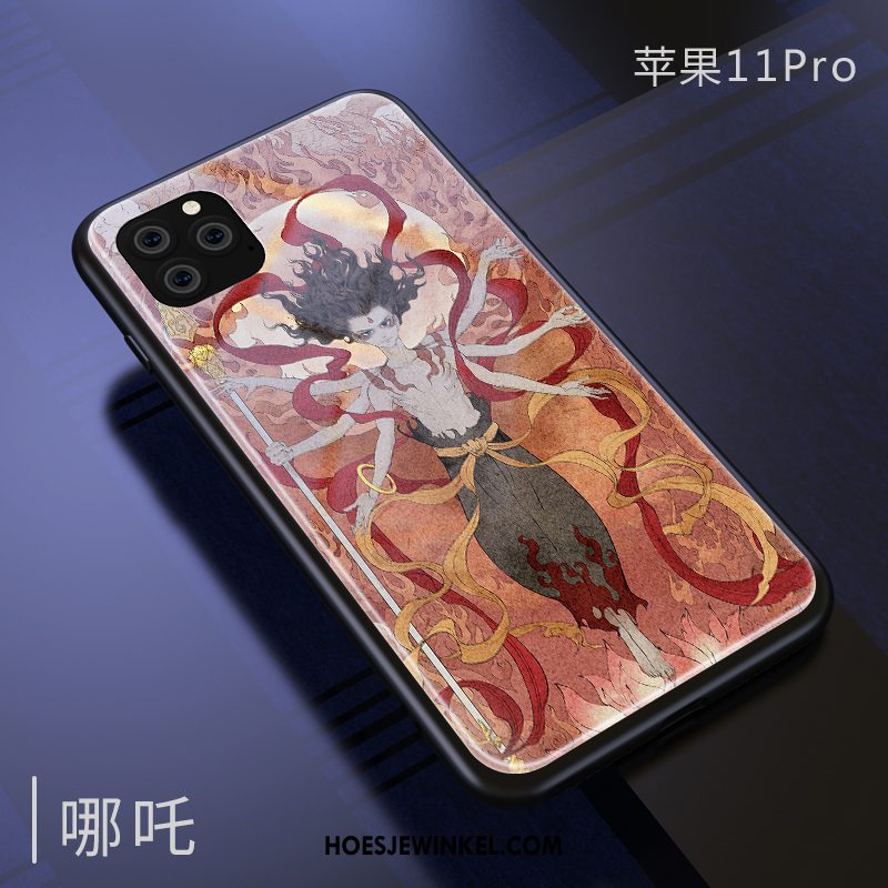 iPhone 11 Pro Hoesje Glas Chinese Stijl Nieuw, iPhone 11 Pro Hoesje Bescherming Siliconen