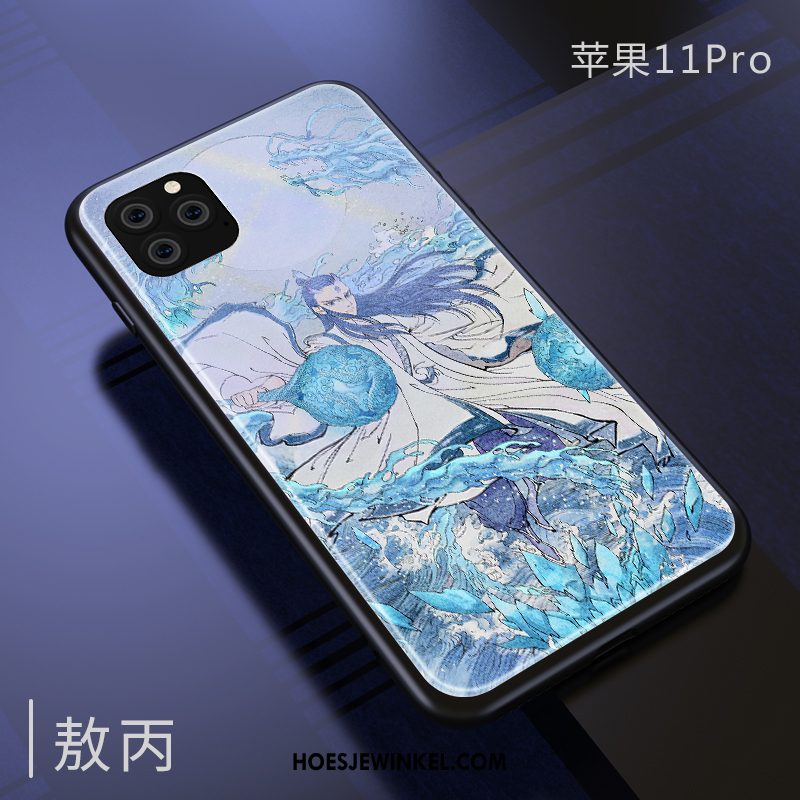 iPhone 11 Pro Hoesje Glas Chinese Stijl Nieuw, iPhone 11 Pro Hoesje Bescherming Siliconen