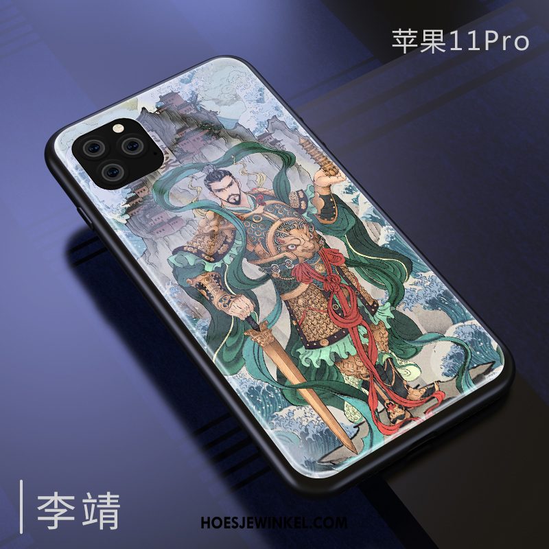 iPhone 11 Pro Hoesje Glas Chinese Stijl Nieuw, iPhone 11 Pro Hoesje Bescherming Siliconen