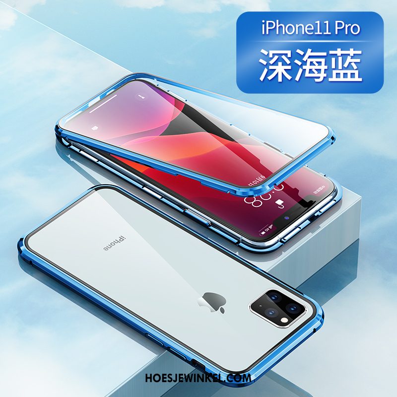 iPhone 11 Pro Hoesje Glas Doorzichtig Magnetisch, iPhone 11 Pro Hoesje Omkeerbaar Dun