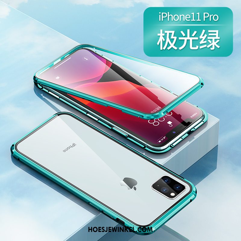 iPhone 11 Pro Hoesje Glas Doorzichtig Magnetisch, iPhone 11 Pro Hoesje Omkeerbaar Dun