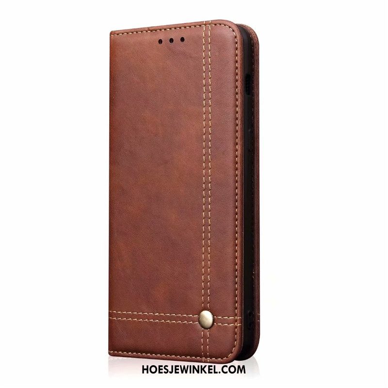 iPhone 11 Pro Hoesje Leren Etui Folio Vintage, iPhone 11 Pro Hoesje Nieuw Bedrijf