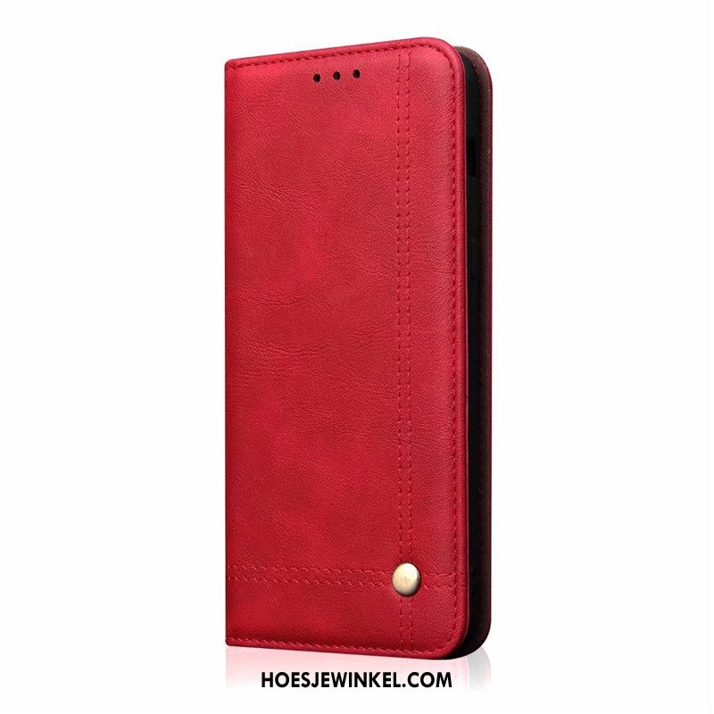 iPhone 11 Pro Hoesje Leren Etui Folio Vintage, iPhone 11 Pro Hoesje Nieuw Bedrijf