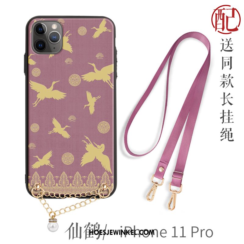 iPhone 11 Pro Hoesje Persoonlijk Dun Hanger, iPhone 11 Pro Hoesje Groen Chinese Stijl