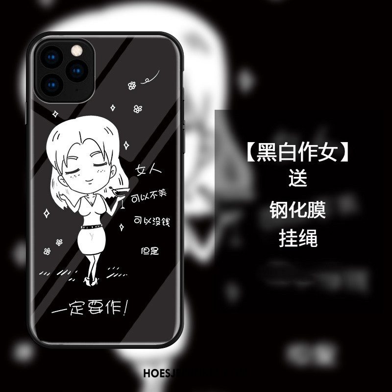 iPhone 11 Pro Hoesje Spotprent Anti-fall Hoes, iPhone 11 Pro Hoesje Glas Mobiele Telefoon