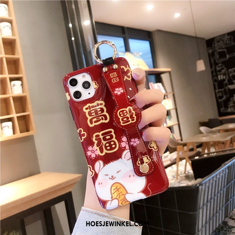 iPhone 11 Pro Max Hoesje All Inclusive Ondersteuning Rood, iPhone 11 Pro Max Hoesje Hoes Mobiele Telefoon