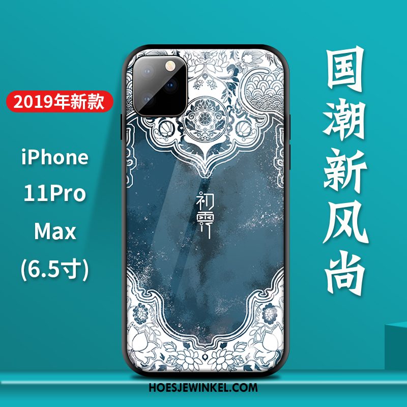 iPhone 11 Pro Max Hoesje Anti-fall Paleis Wind, iPhone 11 Pro Max Hoesje Original Zwart