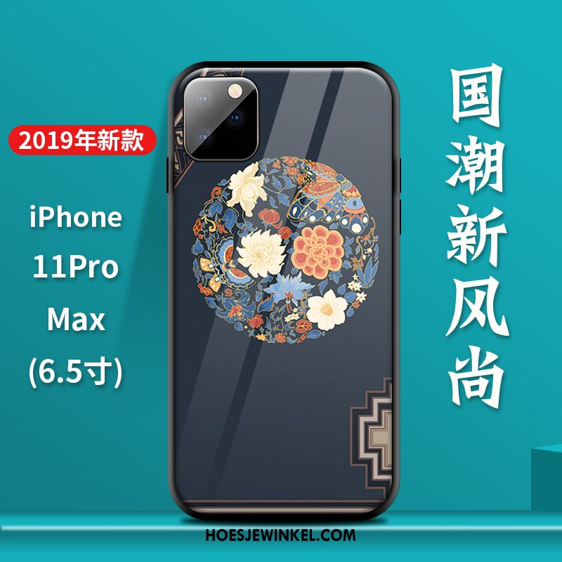 iPhone 11 Pro Max Hoesje Anti-fall Paleis Wind, iPhone 11 Pro Max Hoesje Original Zwart