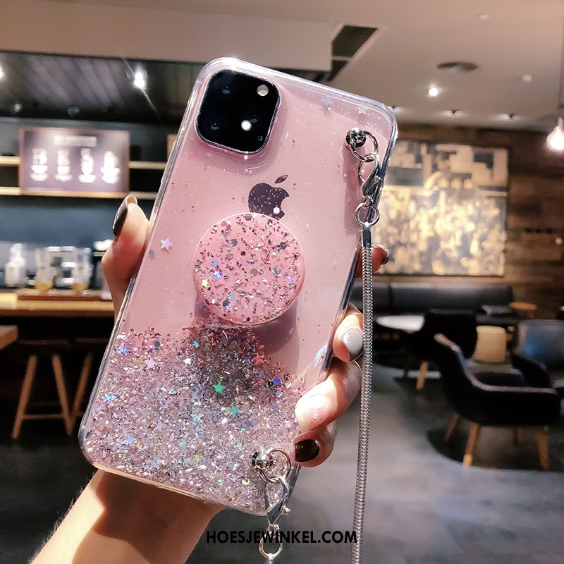 iPhone 11 Pro Max Hoesje Anti-fall Zwart Zacht, iPhone 11 Pro Max Hoesje Siliconen Trendy Merk