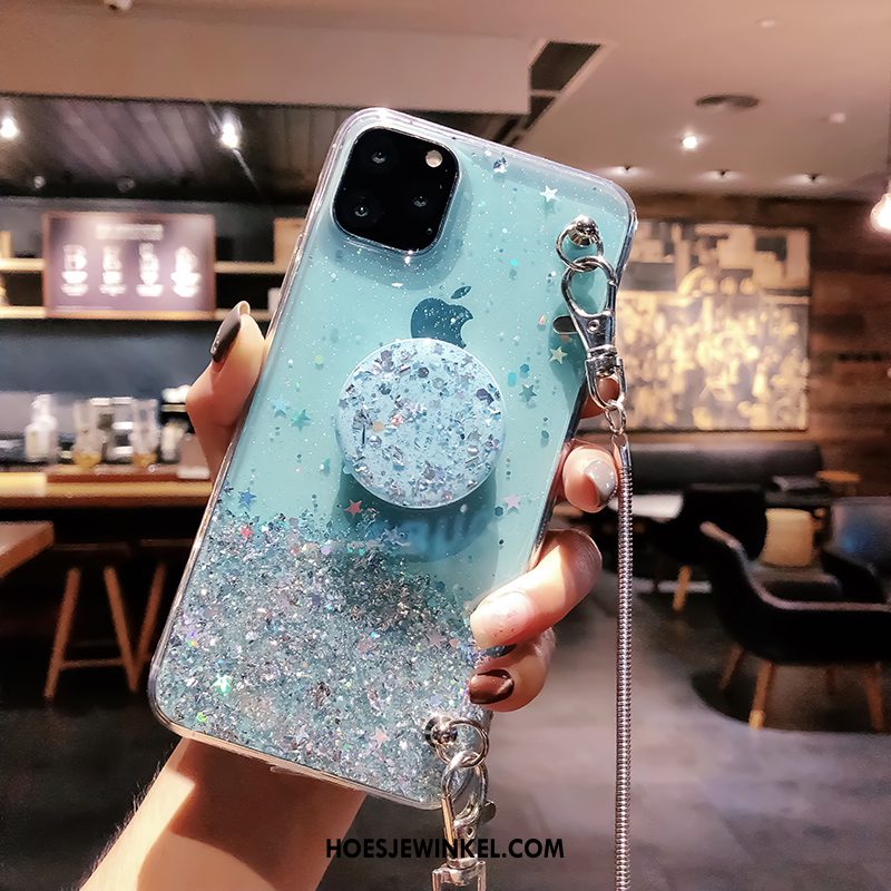 iPhone 11 Pro Max Hoesje Anti-fall Zwart Zacht, iPhone 11 Pro Max Hoesje Siliconen Trendy Merk